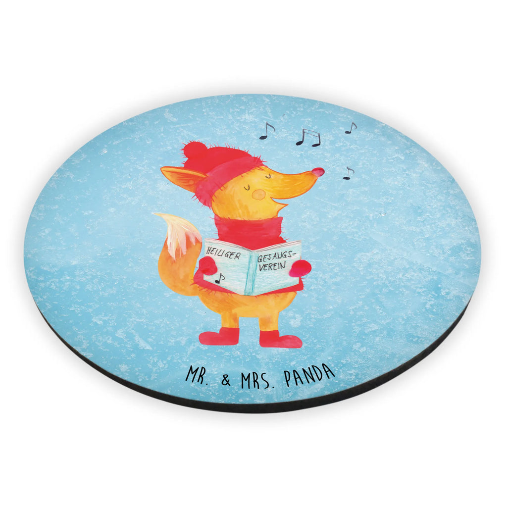 Rund Magnet Fuchs Sänger Kühlschrankmagnet, Pinnwandmagnet, Souvenir Magnet, Motivmagnete, Dekomagnet, Whiteboard Magnet, Notiz Magnet, Kühlschrank Dekoration, Winter, Weihnachten, Weihnachtsdeko, Nikolaus, Advent, Heiligabend, Wintermotiv, Fuchs, Füchse, Sänger, Geschenk Sänger, Singen, Weihnachtslieder