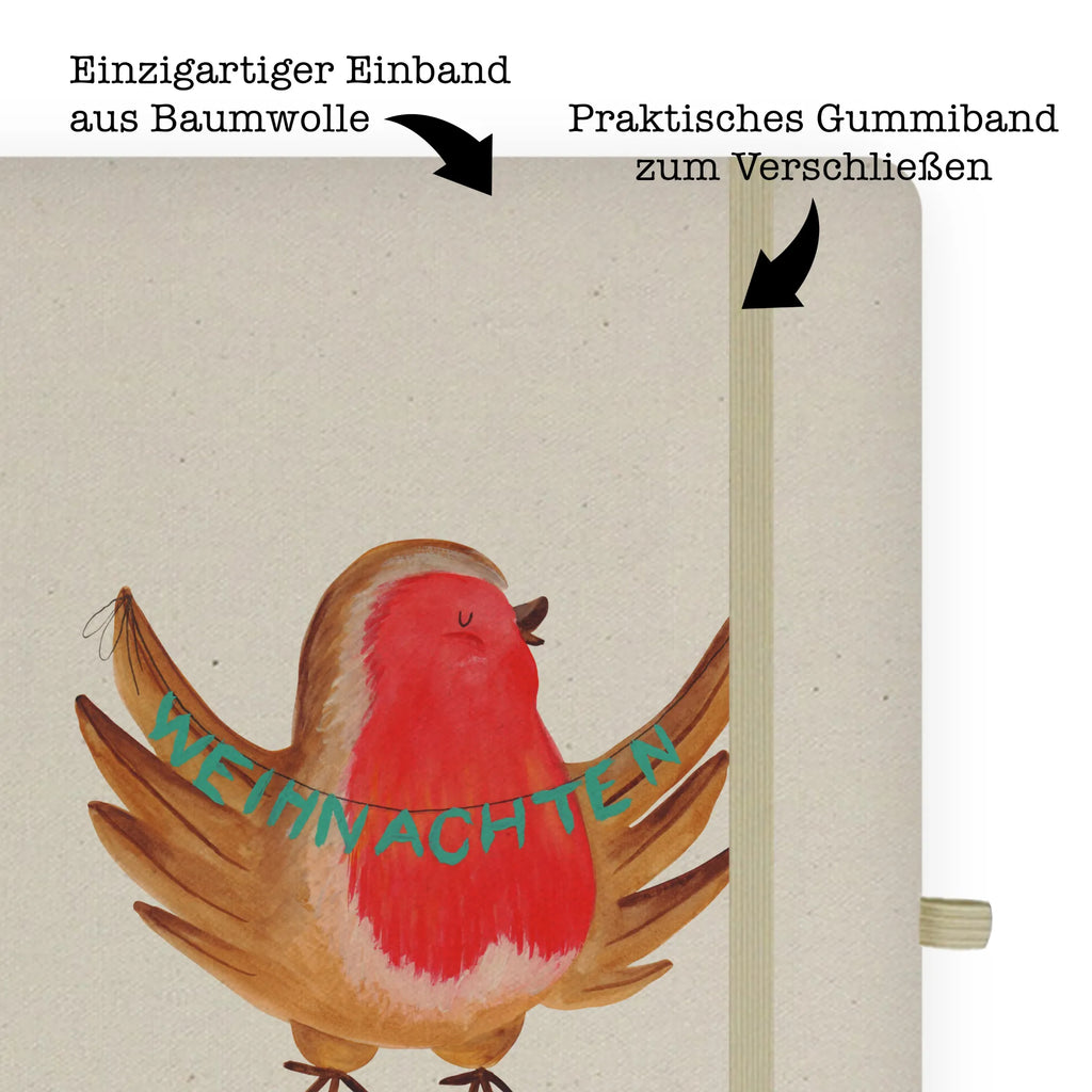 Baumwoll Notizbuch Rotkehlchen Weihnachten Notizen, Eintragebuch, Tagebuch, Notizblock, Adressbuch, Journal, Kladde, Skizzenbuch, Notizheft, Schreibbuch, Schreibheft, Winter, Weihnachten, Weihnachtsdeko, Nikolaus, Advent, Heiligabend, Wintermotiv, Frohe Weihnachten, Weihnachtsmotiv, Weihnachtsgruß, Vogel, xmas