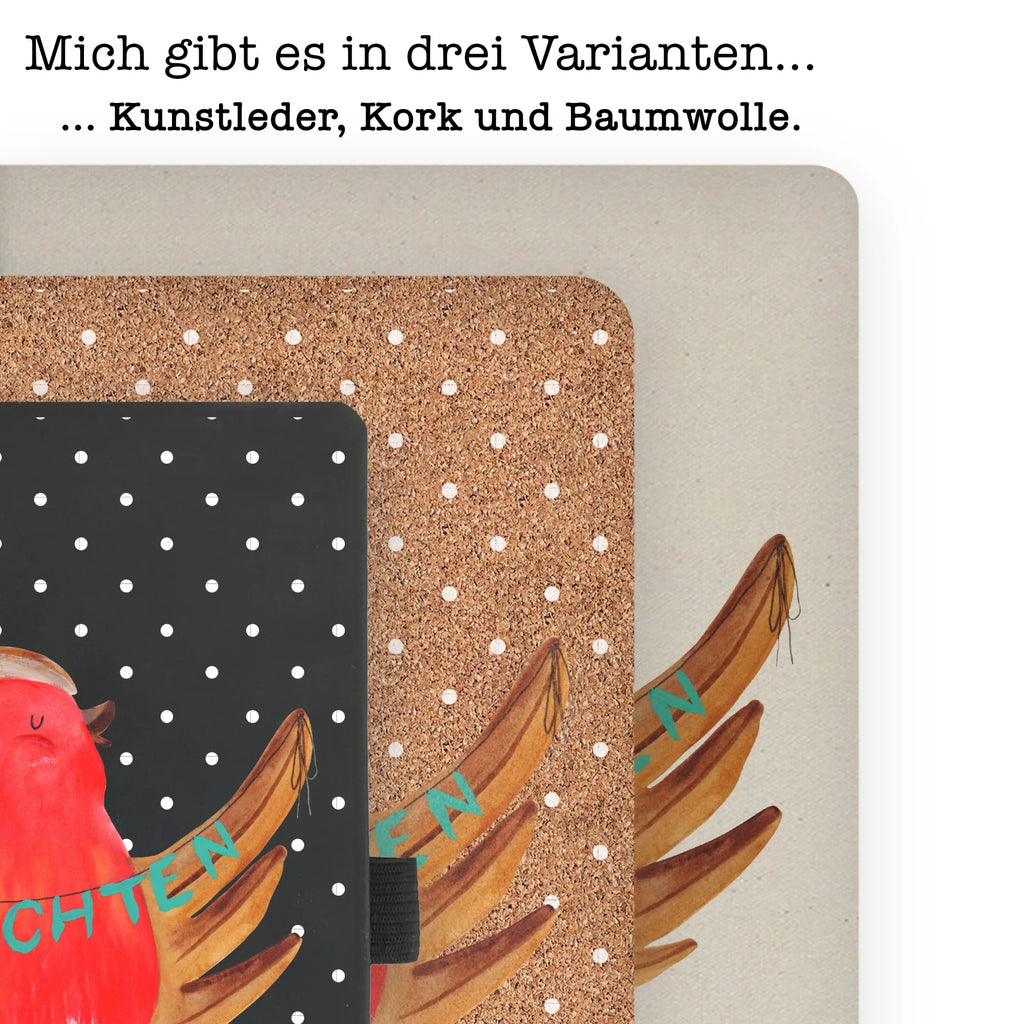 Baumwoll Notizbuch Rotkehlchen Weihnachten Notizen, Eintragebuch, Tagebuch, Notizblock, Adressbuch, Journal, Kladde, Skizzenbuch, Notizheft, Schreibbuch, Schreibheft, Winter, Weihnachten, Weihnachtsdeko, Nikolaus, Advent, Heiligabend, Wintermotiv, Frohe Weihnachten, Weihnachtsmotiv, Weihnachtsgruß, Vogel, xmas