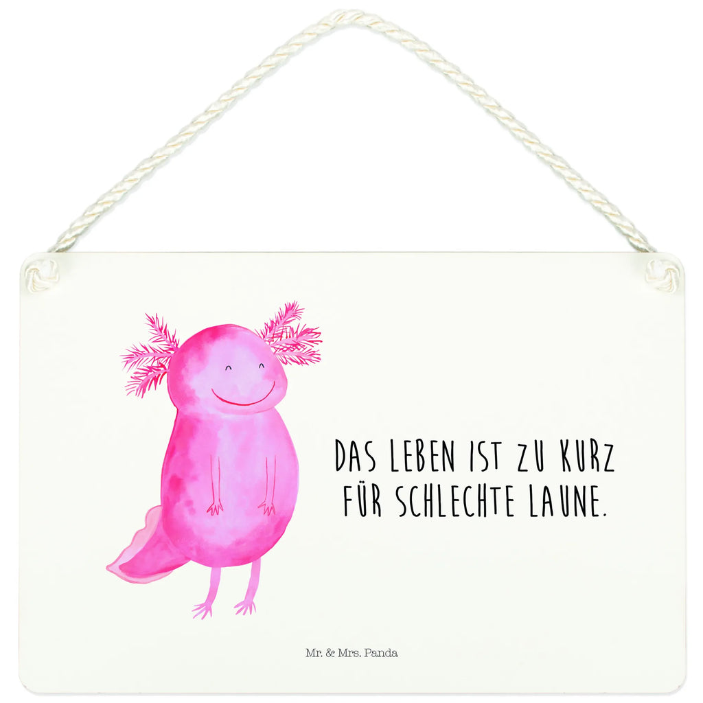 Deko Schild Axolotl glücklich Dekoschild, Deko Schild, Schild, Tür Schild, Türschild, Holzschild, Wandschild, Wanddeko, Axolotl, Molch, Axolot, Schwanzlurch, Lurch, Lurche, Motivation, gute Laune