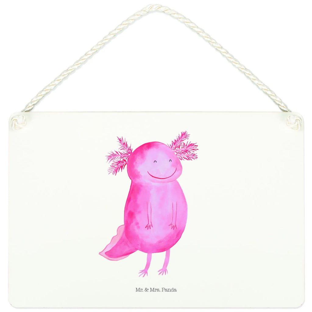 Deko Schild Axolotl glücklich Dekoschild, Deko Schild, Schild, Tür Schild, Türschild, Holzschild, Wandschild, Wanddeko, Axolotl, Molch, Axolot, Schwanzlurch, Lurch, Lurche, Motivation, gute Laune