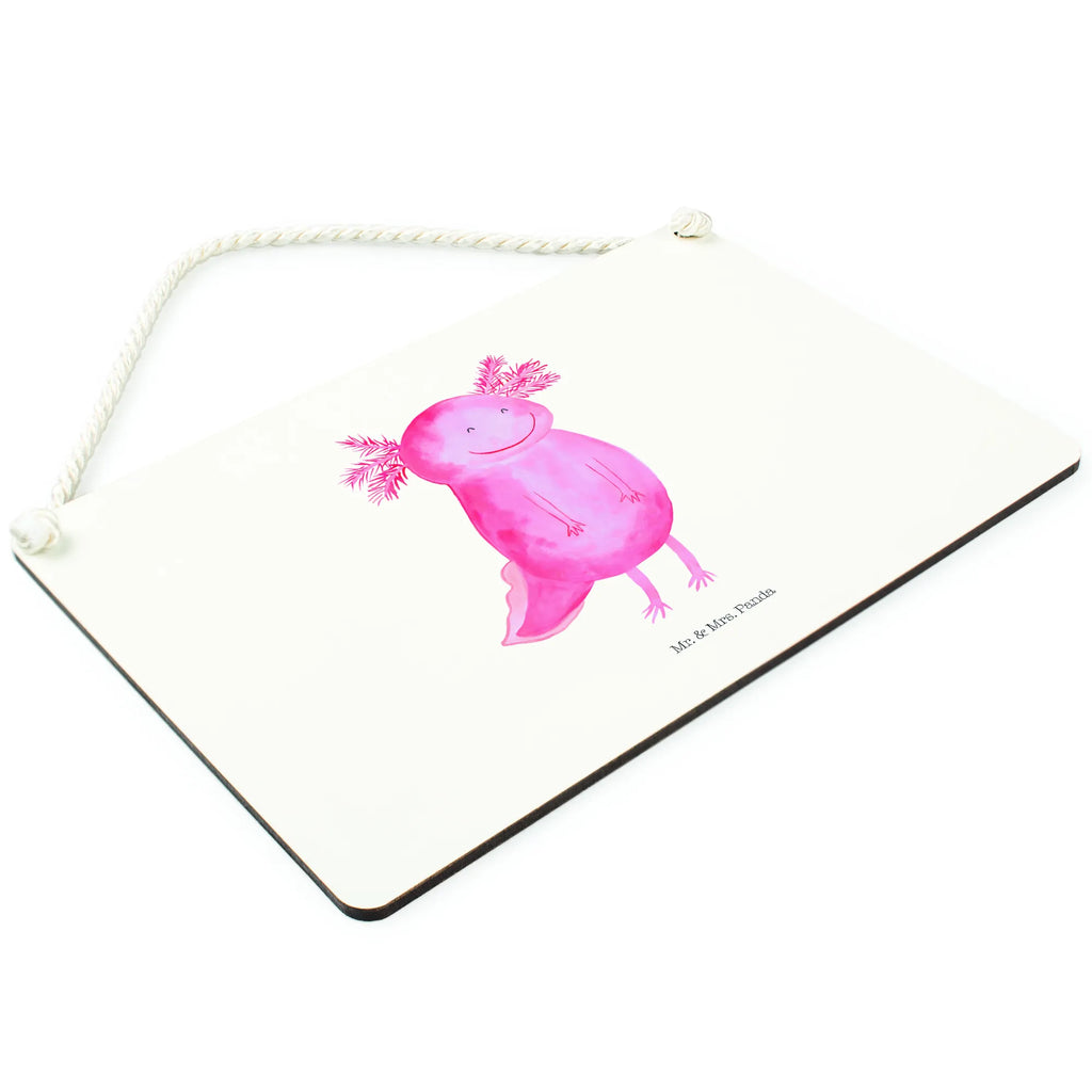 Deko Schild Axolotl glücklich Dekoschild, Deko Schild, Schild, Tür Schild, Türschild, Holzschild, Wandschild, Wanddeko, Axolotl, Molch, Axolot, Schwanzlurch, Lurch, Lurche, Motivation, gute Laune