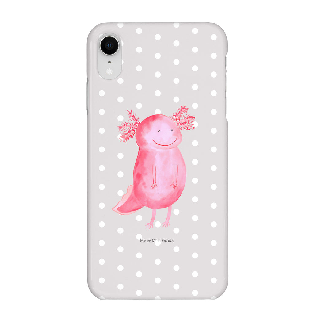 Handyhülle Axolotl Glücklich Handyhülle, Handycover, Cover, Handy, Hülle, Iphone 10, Iphone X, Axolotl, Molch, Axolot, Schwanzlurch, Lurch, Lurche, Motivation, gute Laune