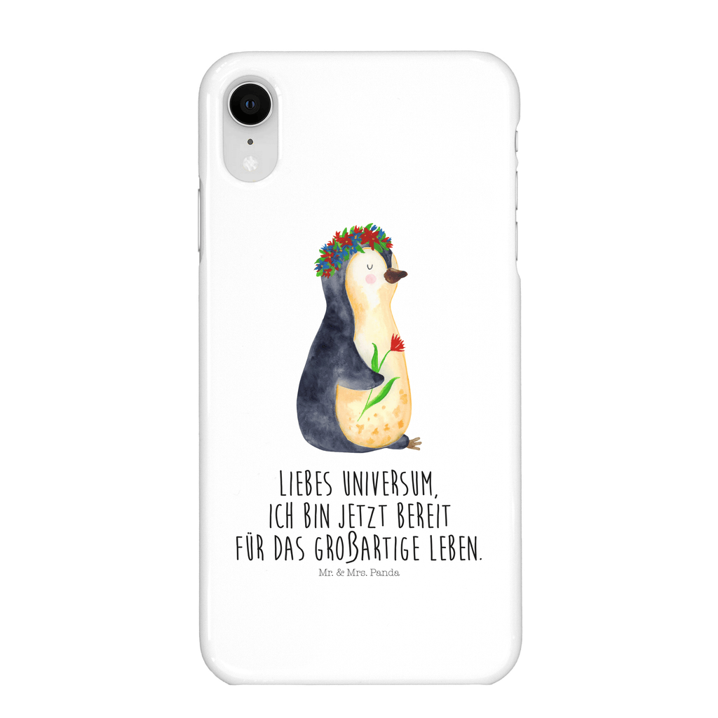 Handyhülle Pinguin Blumen Samsung Galaxy S9, Handyhülle, Smartphone Hülle, Handy Case, Handycover, Hülle, Pinguin, Pinguine, Blumenkranz, Universum, Leben, Wünsche, Ziele, Lebensziele, Motivation, Lebenslust, Liebeskummer, Geschenkidee