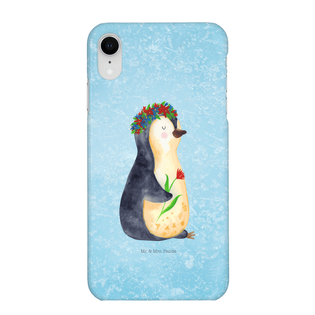 Handyhülle Pinguin Blumen Samsung Galaxy S9, Handyhülle, Smartphone Hülle, Handy Case, Handycover, Hülle, Pinguin, Pinguine, Blumenkranz, Universum, Leben, Wünsche, Ziele, Lebensziele, Motivation, Lebenslust, Liebeskummer, Geschenkidee