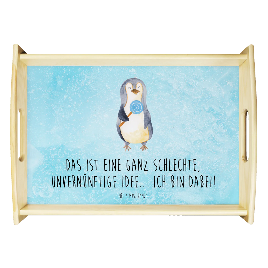 Serviertablett Pinguin Lolli Serviertablett, Tablett, Holztablett, Küchentablett, Dekotablett, Frühstückstablett, Pinguin, Pinguine, Lolli, Süßigkeiten, Blödsinn, Spruch, Rebell, Gauner, Ganove, Rabauke