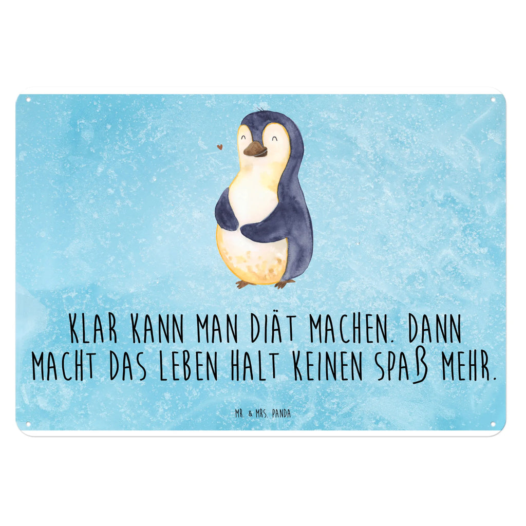 Blechschild Pinguin Diät Blechschild, Metallschild, Geschenk Schild, Schild, Magnet-Metall-Schild, Deko Schild, Wandschild, Wand-Dekoration, Türschild, Pinguin, Pinguine, Diät, Abnehmen, Abspecken, Gewicht, Motivation, Selbstliebe, Körperliebe, Selbstrespekt