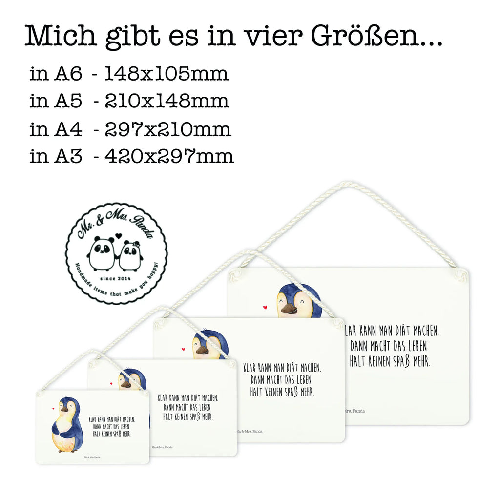 Deko Schild Pinguin Diät Dekoschild, Deko Schild, Schild, Tür Schild, Türschild, Holzschild, Wandschild, Wanddeko, Pinguin, Pinguine, Diät, Abnehmen, Abspecken, Gewicht, Motivation, Selbstliebe, Körperliebe, Selbstrespekt