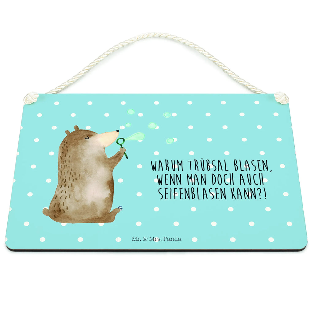 Deko Schild Bär Seifenblasen Dekoschild, Deko Schild, Schild, Tür Schild, Türschild, Holzschild, Wandschild, Wanddeko, Bär, Teddy, Teddybär, Seifenblasen Bär Lustig Sein Glücklich Traurig Happy