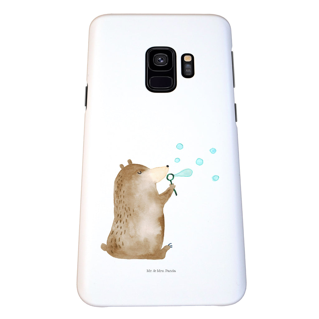 Handyhülle Bär Seifenblasen Handyhülle, Handycover, Cover, Handy, Hülle, Iphone 10, Iphone X, Bär, Teddy, Teddybär, Seifenblasen Bär Lustig Sein Glücklich Traurig Happy