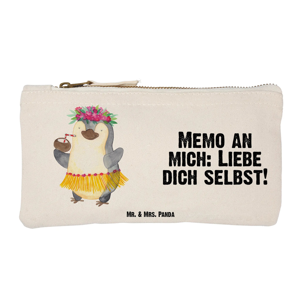 Schminktasche Pinguin Kokosnuss Schminktasche, Kosmetiktasche, Kosmetikbeutel, Stiftemäppchen, Etui, Federmappe, Makeup, XXL, Schminketui, Kosmetiketui, Schlamperetui, Pinguin, Aloha, Hawaii, Urlaub, Kokosnuss, Pinguine