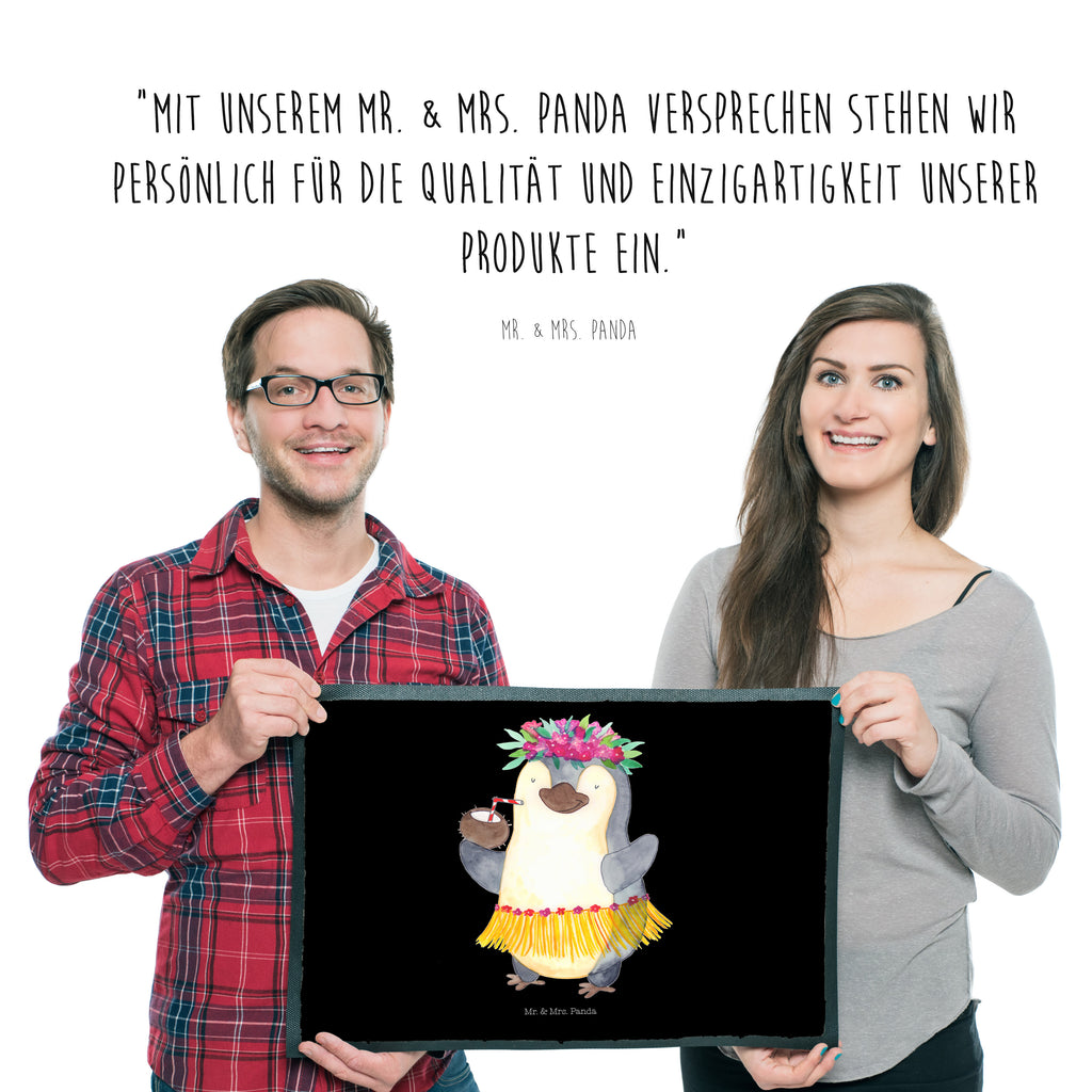 Fußmatte Pinguin Kokosnuss Türvorleger, Schmutzmatte, Fußabtreter, Matte, Schmutzfänger, Fußabstreifer, Schmutzfangmatte, Türmatte, Motivfußmatte, Haustürmatte, Vorleger, Pinguin, Aloha, Hawaii, Urlaub, Kokosnuss, Pinguine