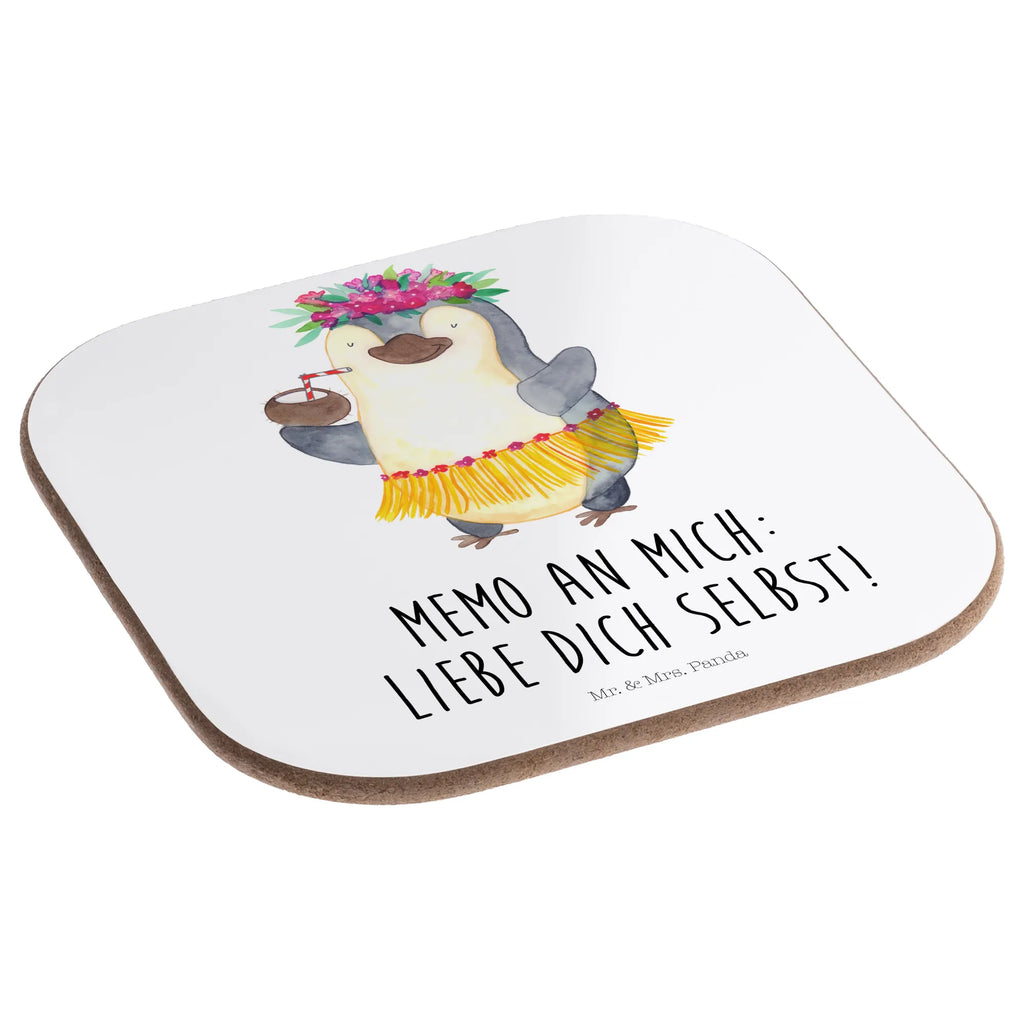 Quadratische Untersetzer Pinguin Kokosnuss Untersetzer, Bierdeckel, Glasuntersetzer, Untersetzer Gläser, Getränkeuntersetzer, Untersetzer aus Holz, Untersetzer für Gläser, Korkuntersetzer, Untersetzer Holz, Holzuntersetzer, Tassen Untersetzer, Untersetzer Design, Pinguin, Aloha, Hawaii, Urlaub, Kokosnuss, Pinguine