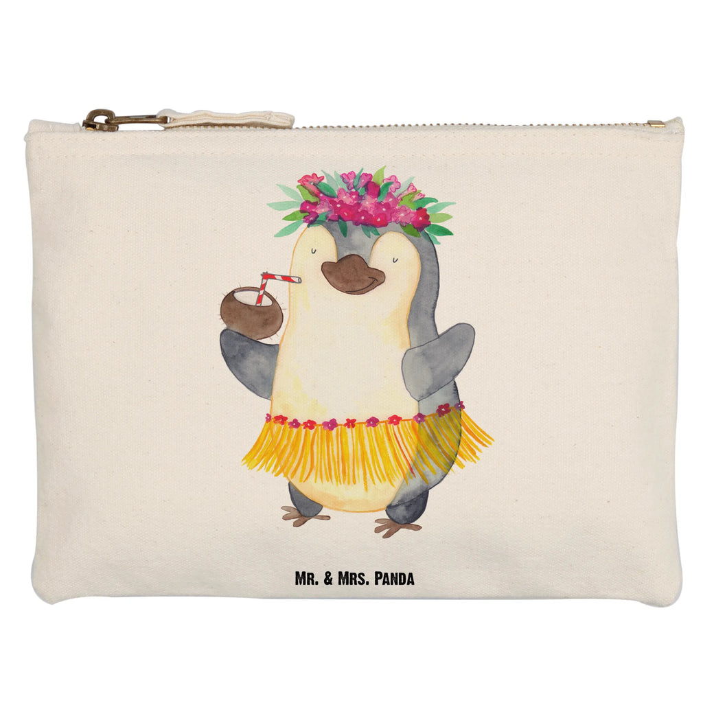 Schminktasche Pinguin Kokosnuss Schminktasche, Kosmetiktasche, Kosmetikbeutel, Stiftemäppchen, Etui, Federmappe, Makeup, XXL, Schminketui, Kosmetiketui, Schlamperetui, Pinguin, Aloha, Hawaii, Urlaub, Kokosnuss, Pinguine