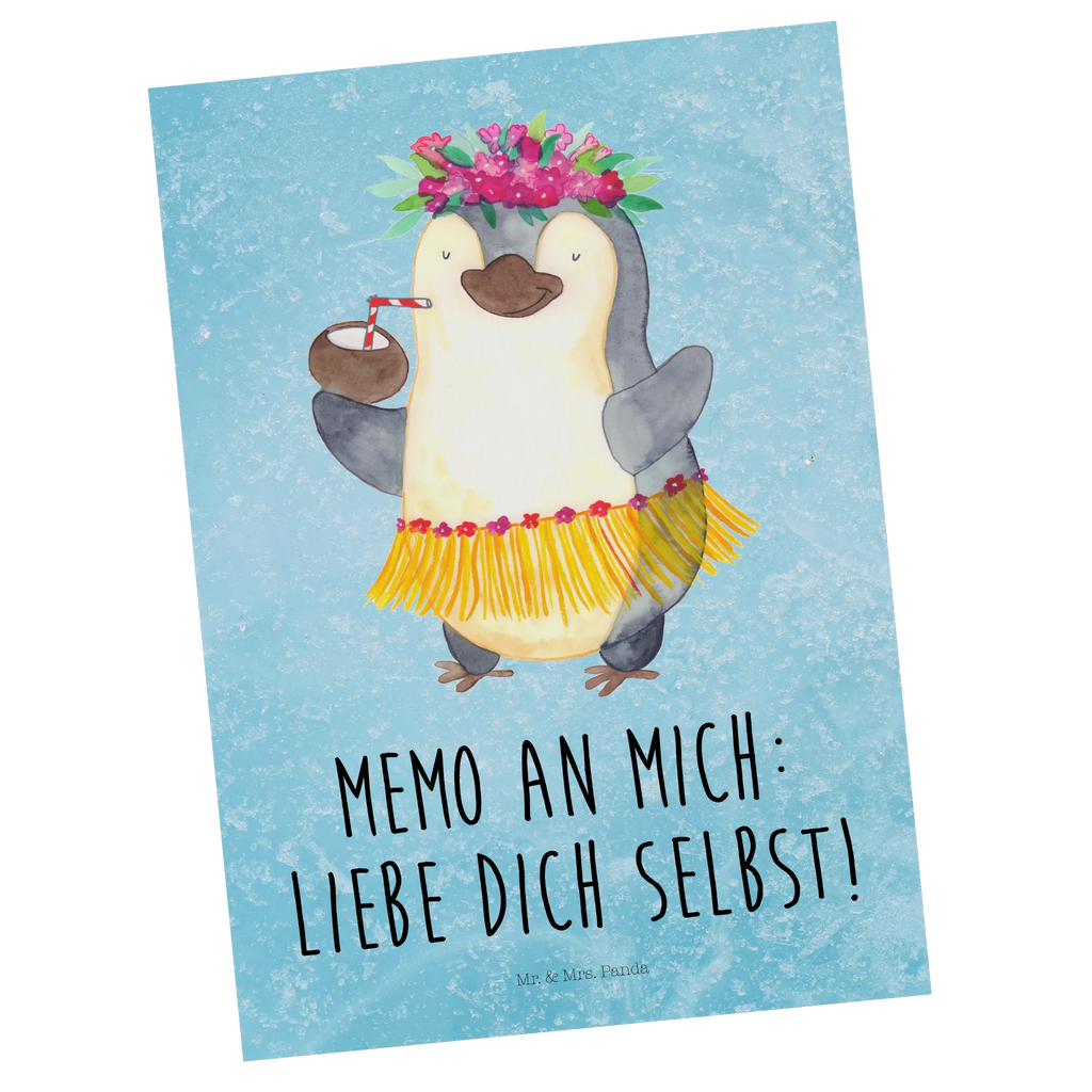 Postkarte Pinguin Kokosnuss Postkarte, Karte, Geschenkkarte, Grußkarte, Einladung, Ansichtskarte, Geburtstagskarte, Einladungskarte, Dankeskarte, Ansichtskarten, Einladung Geburtstag, Einladungskarten Geburtstag, Pinguin, Aloha, Hawaii, Urlaub, Kokosnuss, Pinguine