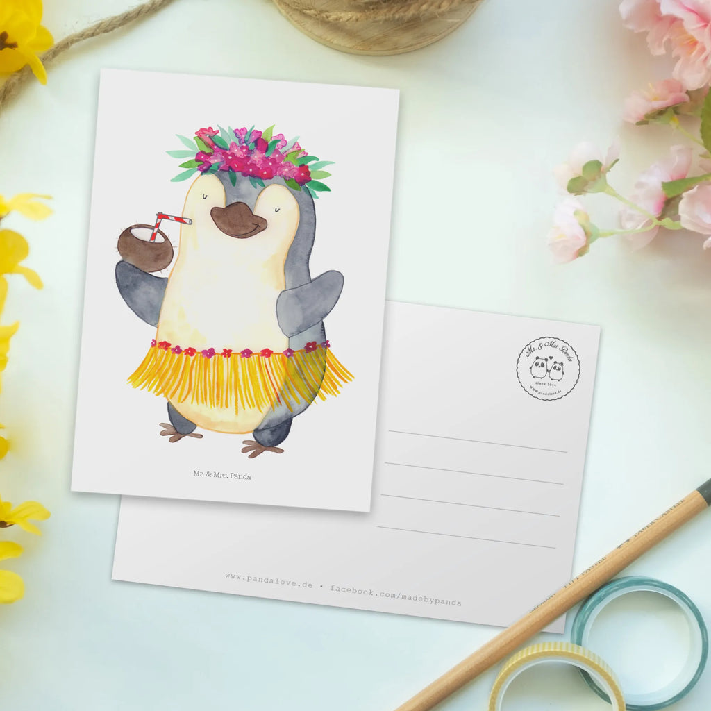 Postkarte Pinguin Kokosnuss Postkarte, Karte, Geschenkkarte, Grußkarte, Einladung, Ansichtskarte, Geburtstagskarte, Einladungskarte, Dankeskarte, Ansichtskarten, Einladung Geburtstag, Einladungskarten Geburtstag, Pinguin, Aloha, Hawaii, Urlaub, Kokosnuss, Pinguine