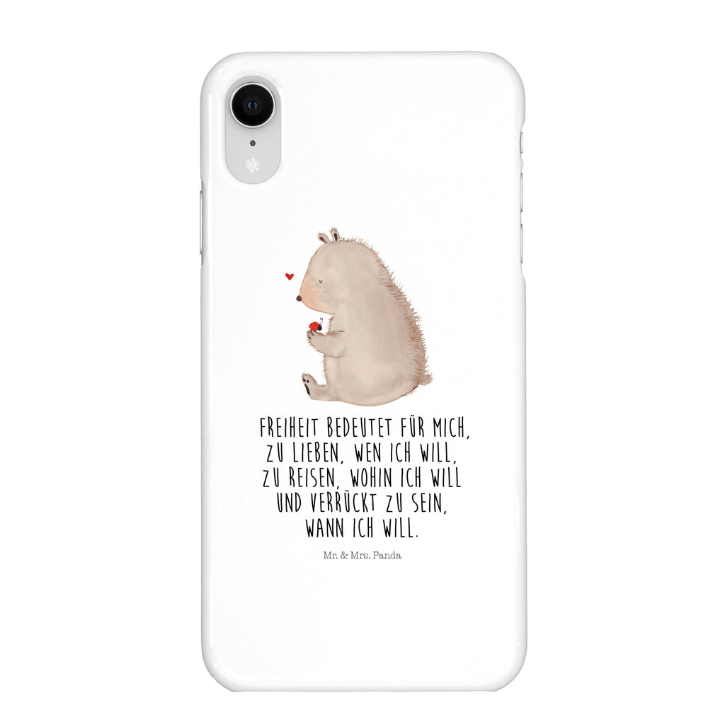 Handyhülle Bär Marienkäfer Iphone XR Handyhülle, Iphone XR, Handyhülle, Premium Kunststoff, Bär, Teddy, Teddybär, Marienkäfer, Liebe, Freiheit, Motivation, Das Leben ist schön