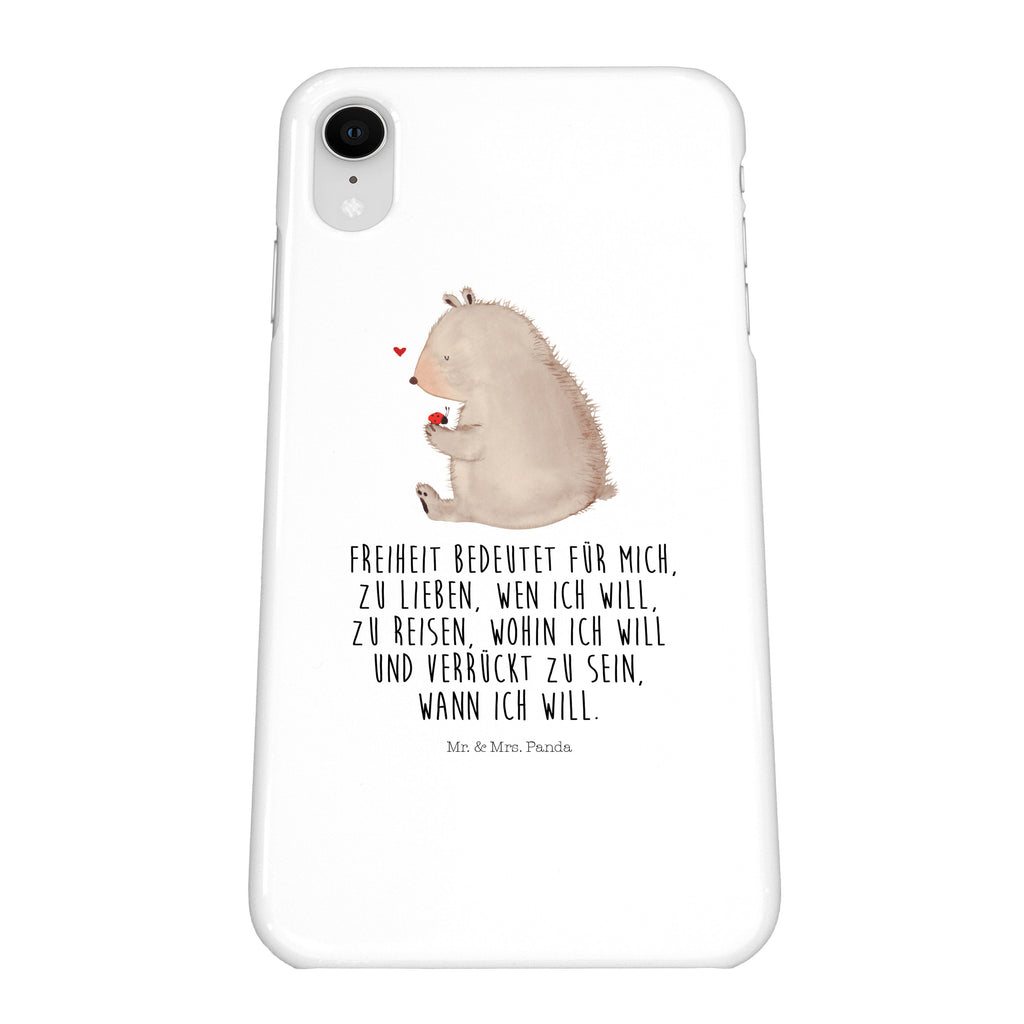 Handyhülle Bär Marienkäfer Iphone XR Handyhülle, Iphone XR, Handyhülle, Premium Kunststoff, Bär, Teddy, Teddybär, Marienkäfer, Liebe, Freiheit, Motivation, Das Leben ist schön