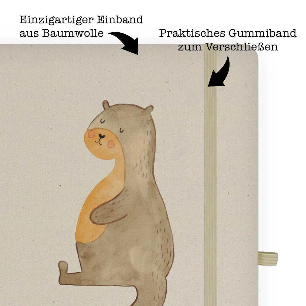 Cotton notebook otter Belly Notizen, Eintragebuch, Tagebuch, Notizblock, Adressbuch, Journal, Kladde, Skizzenbuch, Notizheft, Schreibbuch, Schreibheft, Otter, Fischotter, Seeotter, Otter Seeotter See Otter
