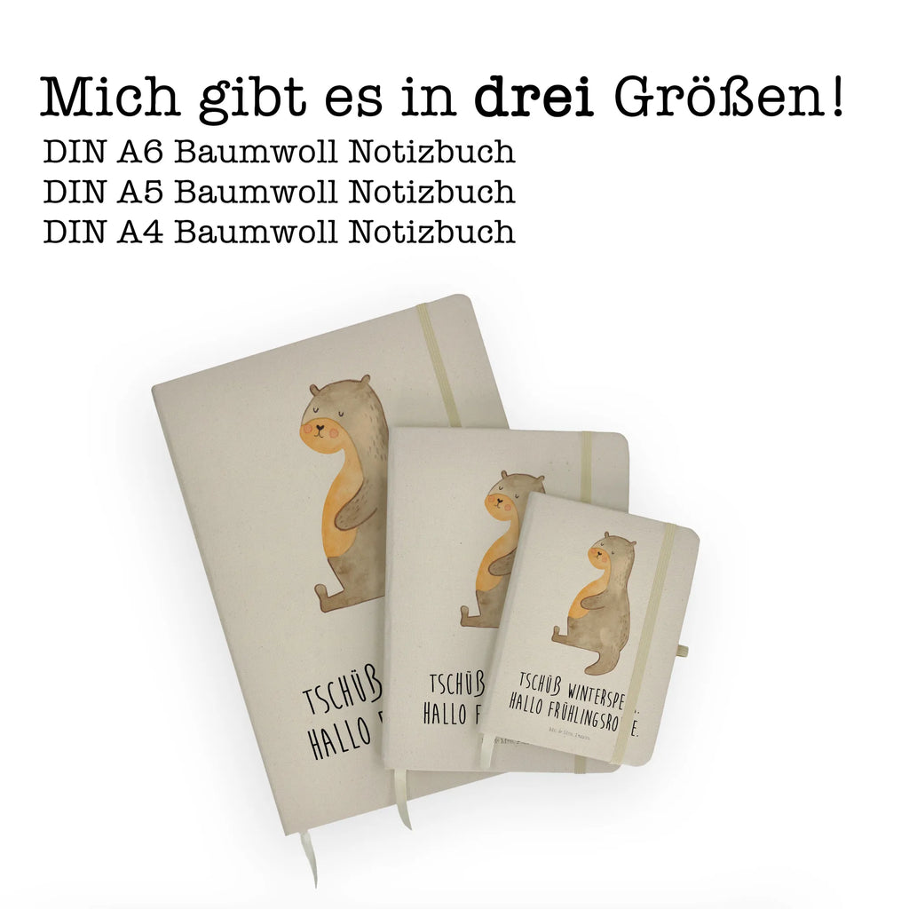 Cotton notebook otter Belly Notizen, Eintragebuch, Tagebuch, Notizblock, Adressbuch, Journal, Kladde, Skizzenbuch, Notizheft, Schreibbuch, Schreibheft, Otter, Fischotter, Seeotter, Otter Seeotter See Otter