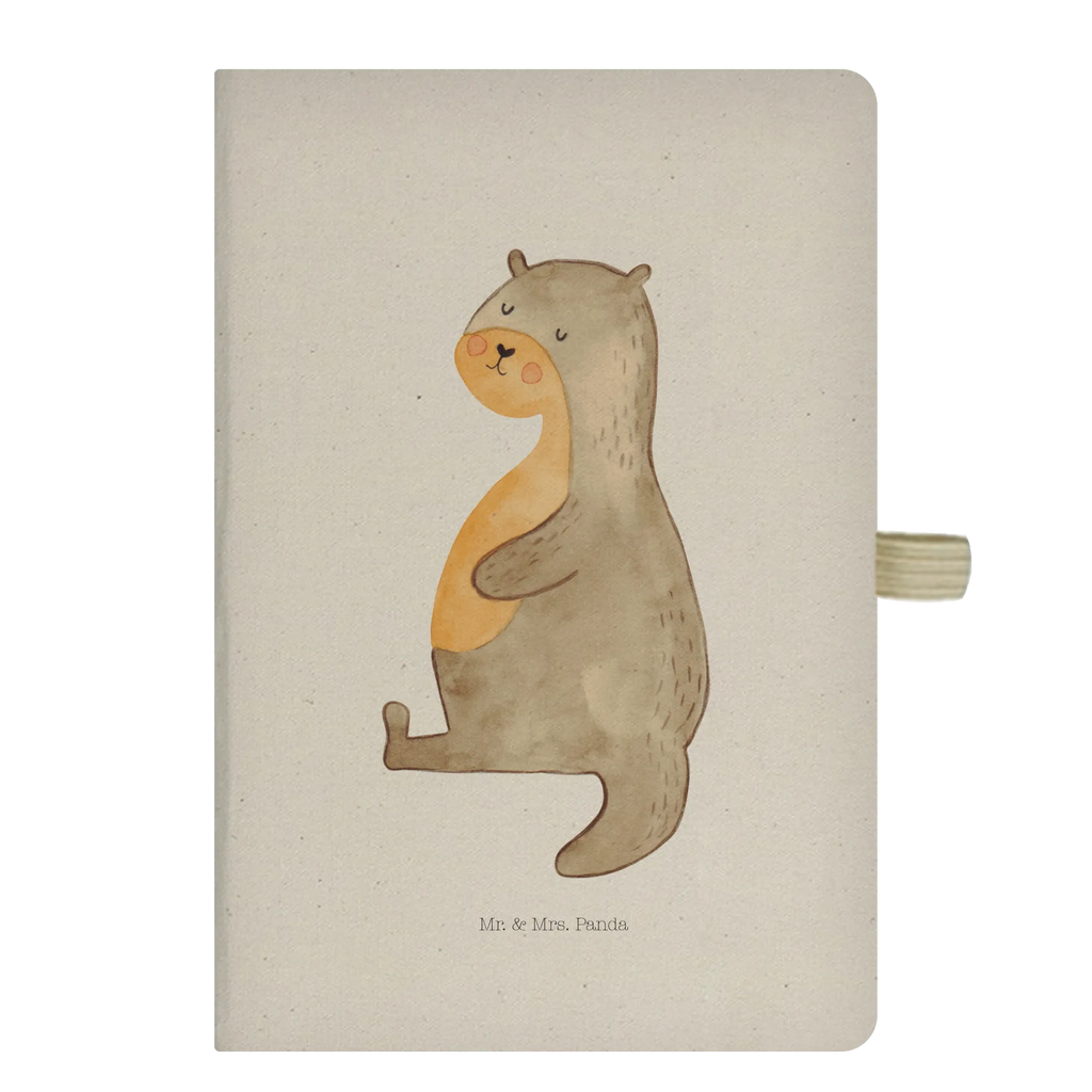 Cotton notebook otter Belly Notizen, Eintragebuch, Tagebuch, Notizblock, Adressbuch, Journal, Kladde, Skizzenbuch, Notizheft, Schreibbuch, Schreibheft, Otter, Fischotter, Seeotter, Otter Seeotter See Otter