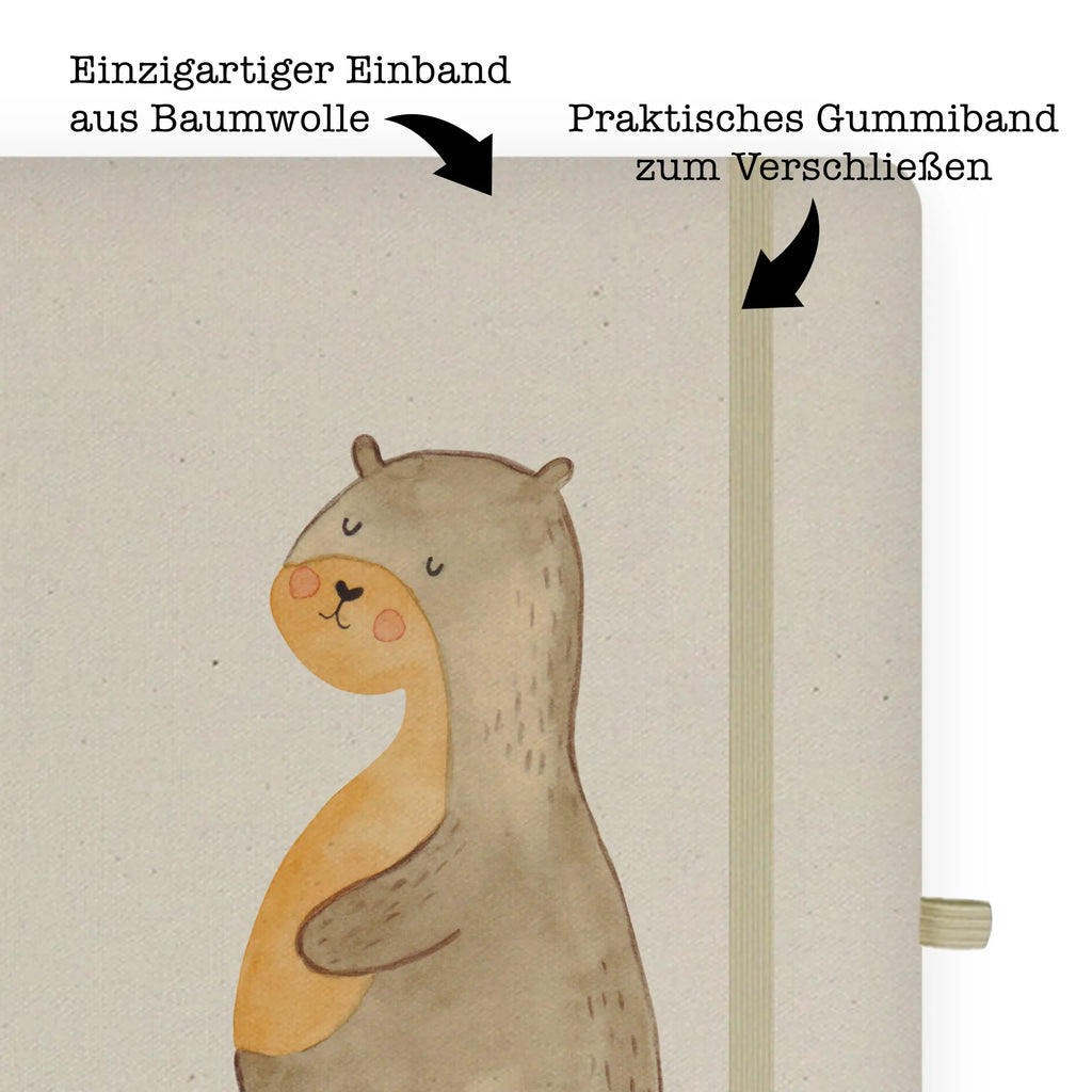 Cotton notebook otter Belly Notizen, Eintragebuch, Tagebuch, Notizblock, Adressbuch, Journal, Kladde, Skizzenbuch, Notizheft, Schreibbuch, Schreibheft, Otter, Fischotter, Seeotter, Otter Seeotter See Otter