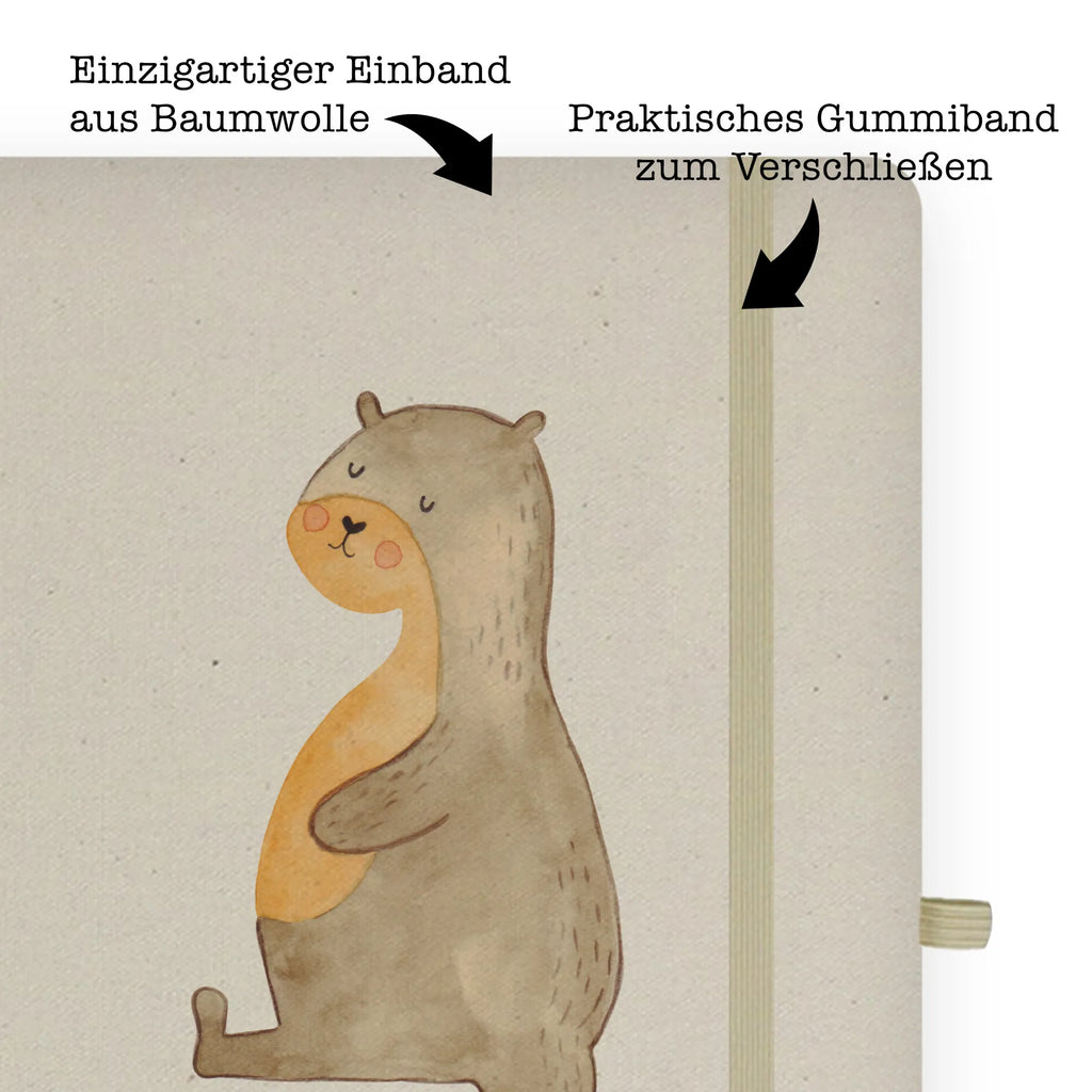 Cotton notebook otter Belly Notizen, Eintragebuch, Tagebuch, Notizblock, Adressbuch, Journal, Kladde, Skizzenbuch, Notizheft, Schreibbuch, Schreibheft, Otter, Fischotter, Seeotter, Otter Seeotter See Otter