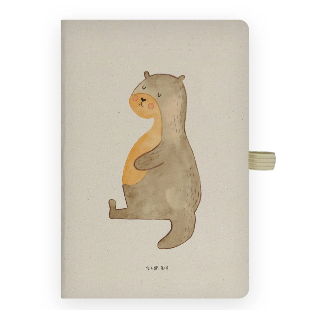Cotton notebook otter Belly Notizen, Eintragebuch, Tagebuch, Notizblock, Adressbuch, Journal, Kladde, Skizzenbuch, Notizheft, Schreibbuch, Schreibheft, Otter, Fischotter, Seeotter, Otter Seeotter See Otter