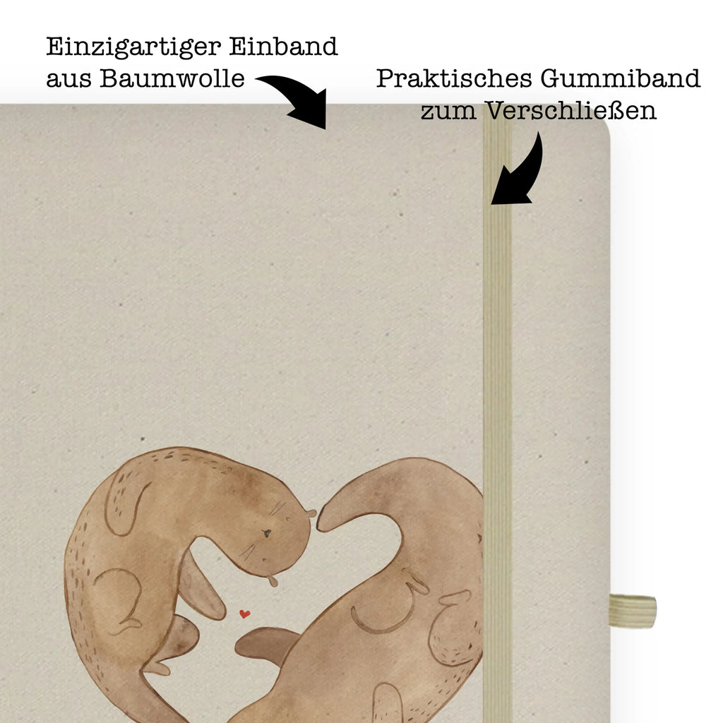 Baumwoll Notizbuch Otter Herz Notizen, Eintragebuch, Tagebuch, Notizblock, Adressbuch, Journal, Kladde, Skizzenbuch, Notizheft, Schreibbuch, Schreibheft, Otter, Fischotter, Seeotter, Liebe, Herz, Liebesbeweis, Liebesgeschenk, Bessere Hälfte, Love you, Jahrestag, Hochzeitstag, Verlobung, gemeinsames Leben