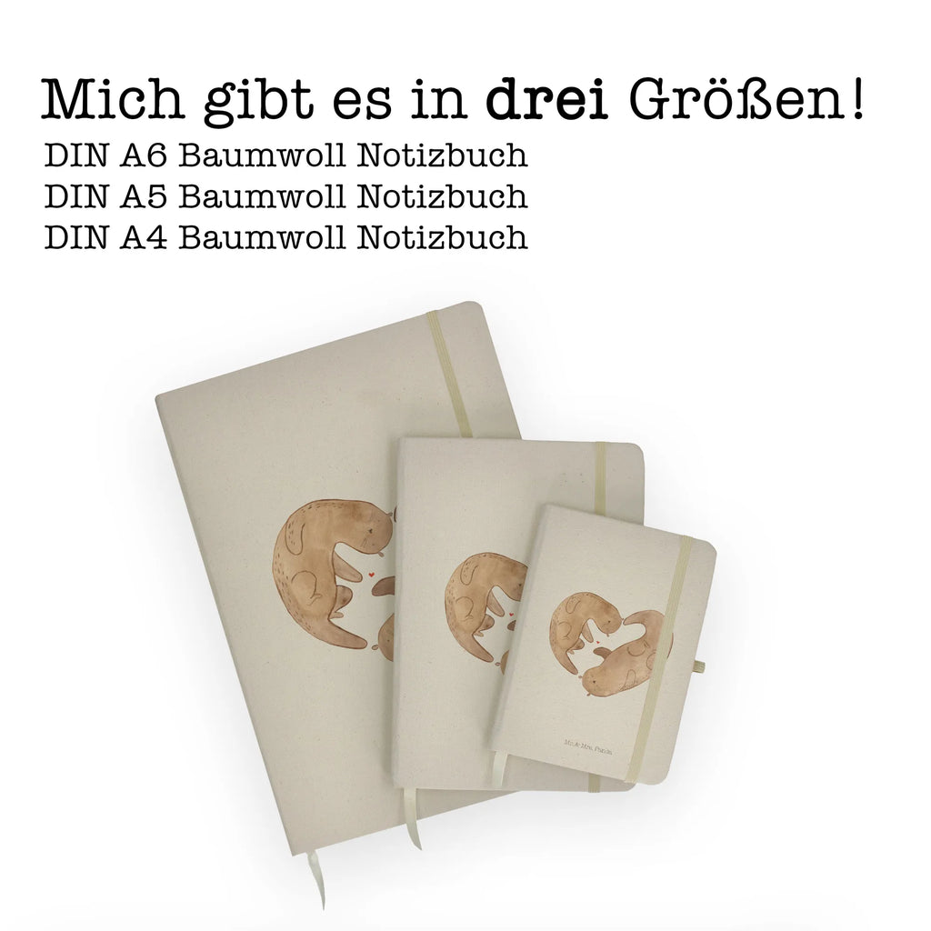 Baumwoll Notizbuch Otter Herz Notizen, Eintragebuch, Tagebuch, Notizblock, Adressbuch, Journal, Kladde, Skizzenbuch, Notizheft, Schreibbuch, Schreibheft, Otter, Fischotter, Seeotter, Liebe, Herz, Liebesbeweis, Liebesgeschenk, Bessere Hälfte, Love you, Jahrestag, Hochzeitstag, Verlobung, gemeinsames Leben