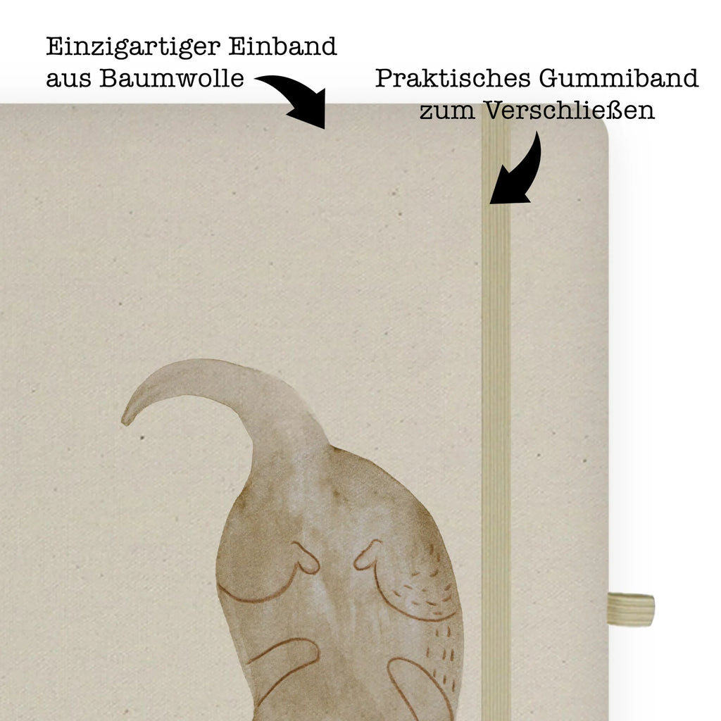 Baumwoll Notizbuch Otter kopfüber Notizen, Eintragebuch, Tagebuch, Notizblock, Adressbuch, Journal, Kladde, Skizzenbuch, Notizheft, Schreibbuch, Schreibheft, Otter, Fischotter, Seeotter, Otter Seeotter See Otter