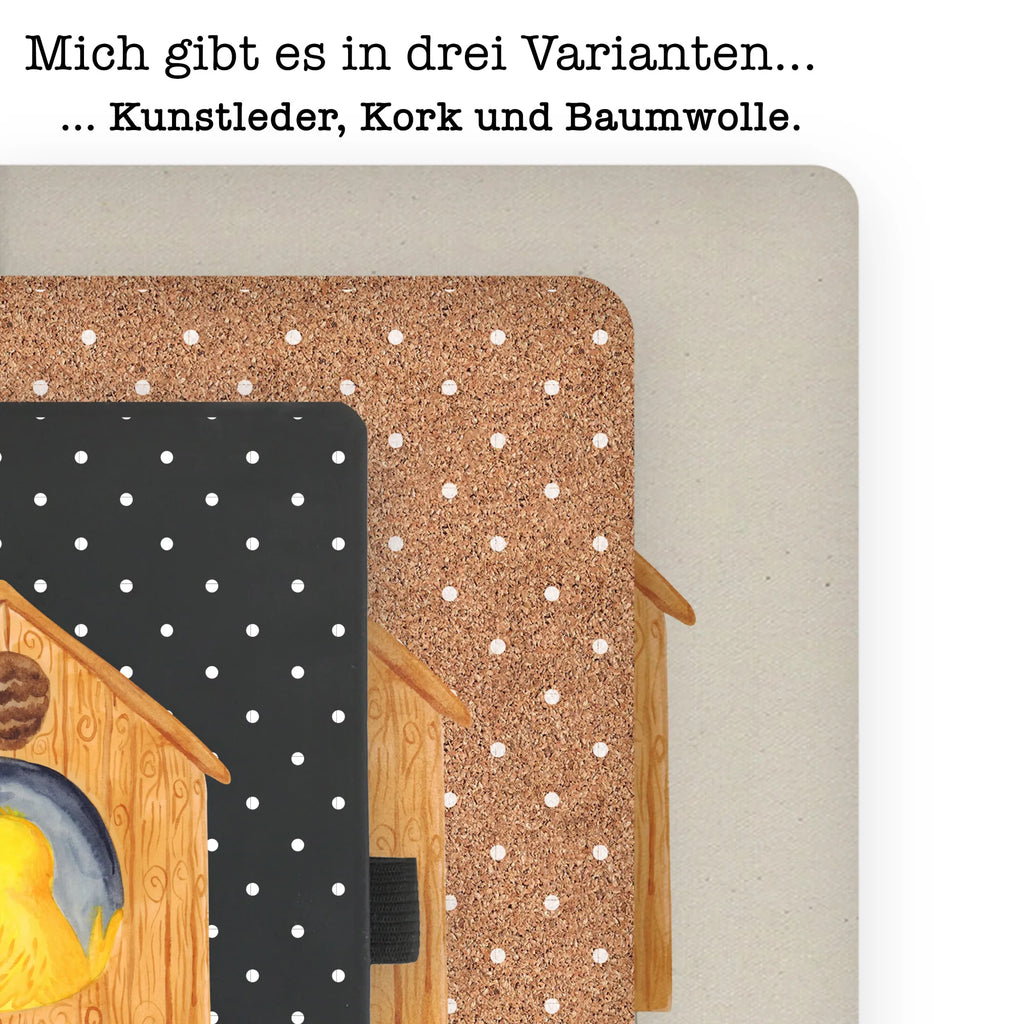 Baumwoll Notizbuch Vogelhaus Notizen, Eintragebuch, Tagebuch, Notizblock, Adressbuch, Journal, Kladde, Skizzenbuch, Notizheft, Schreibbuch, Schreibheft, Tiermotive, Gute Laune, lustige Sprüche, Tiere, Vogel, Vögel, Vogelhaus, Vogelhäuschen, Home sweet home, Zuhause, Nest, Eigenheim, Familie, Wohnung, Haus, unser Haus, Lieblingsort, Castle