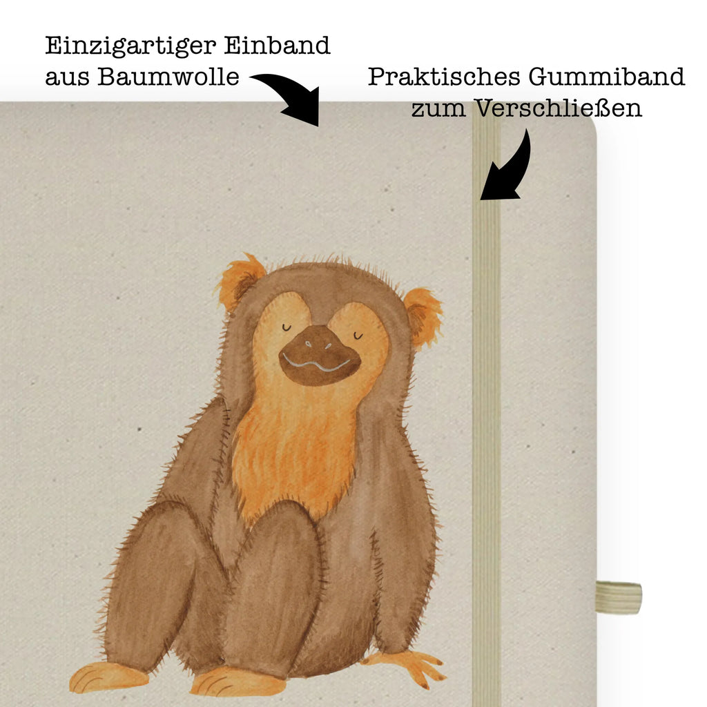 Baumwoll Notizbuch Affe Notizen, Eintragebuch, Tagebuch, Notizblock, Adressbuch, Journal, Kladde, Skizzenbuch, Notizheft, Schreibbuch, Schreibheft, Afrika, Wildtiere, Affe, Äffchen, Affen, Selbstliebe, Respekt, Motivation, Selbstachtung, Liebe, Selbstbewusstsein, Selfcare