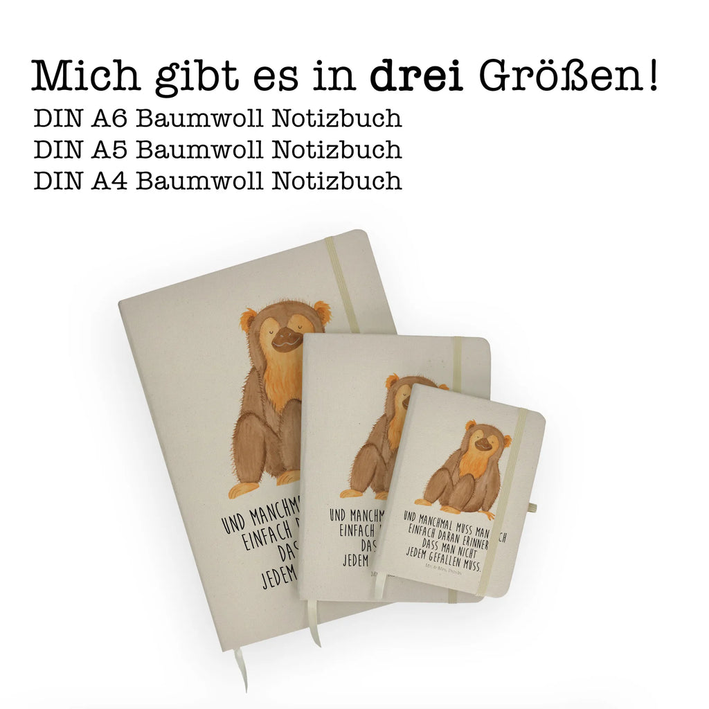 Baumwoll Notizbuch Affe Notizen, Eintragebuch, Tagebuch, Notizblock, Adressbuch, Journal, Kladde, Skizzenbuch, Notizheft, Schreibbuch, Schreibheft, Afrika, Wildtiere, Affe, Äffchen, Affen, Selbstliebe, Respekt, Motivation, Selbstachtung, Liebe, Selbstbewusstsein, Selfcare