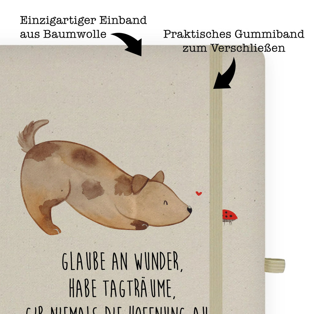 Baumwoll Notizbuch Hund Marienkäfer Notizen, Eintragebuch, Tagebuch, Notizblock, Adressbuch, Journal, Kladde, Skizzenbuch, Notizheft, Schreibbuch, Schreibheft, Hund, Hundemotiv, Haustier, Hunderasse, Tierliebhaber, Hundebesitzer, Sprüche, Hunde, Hundespruch, Marienkäfer, Mischling, Mischlinghund