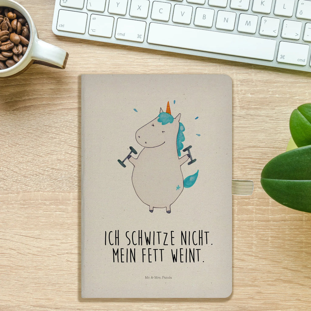 Baumwoll Notizbuch Einhorn Fitness Notizen, Eintragebuch, Tagebuch, Notizblock, Adressbuch, Journal, Kladde, Skizzenbuch, Notizheft, Schreibbuch, Schreibheft, Einhorn, Einhörner, Einhorn Deko, Unicorn, Gym, Fitness, Fitnessstudio, Diät, Abnehmen, Sport, Pumpen, Geräte, Sixpack