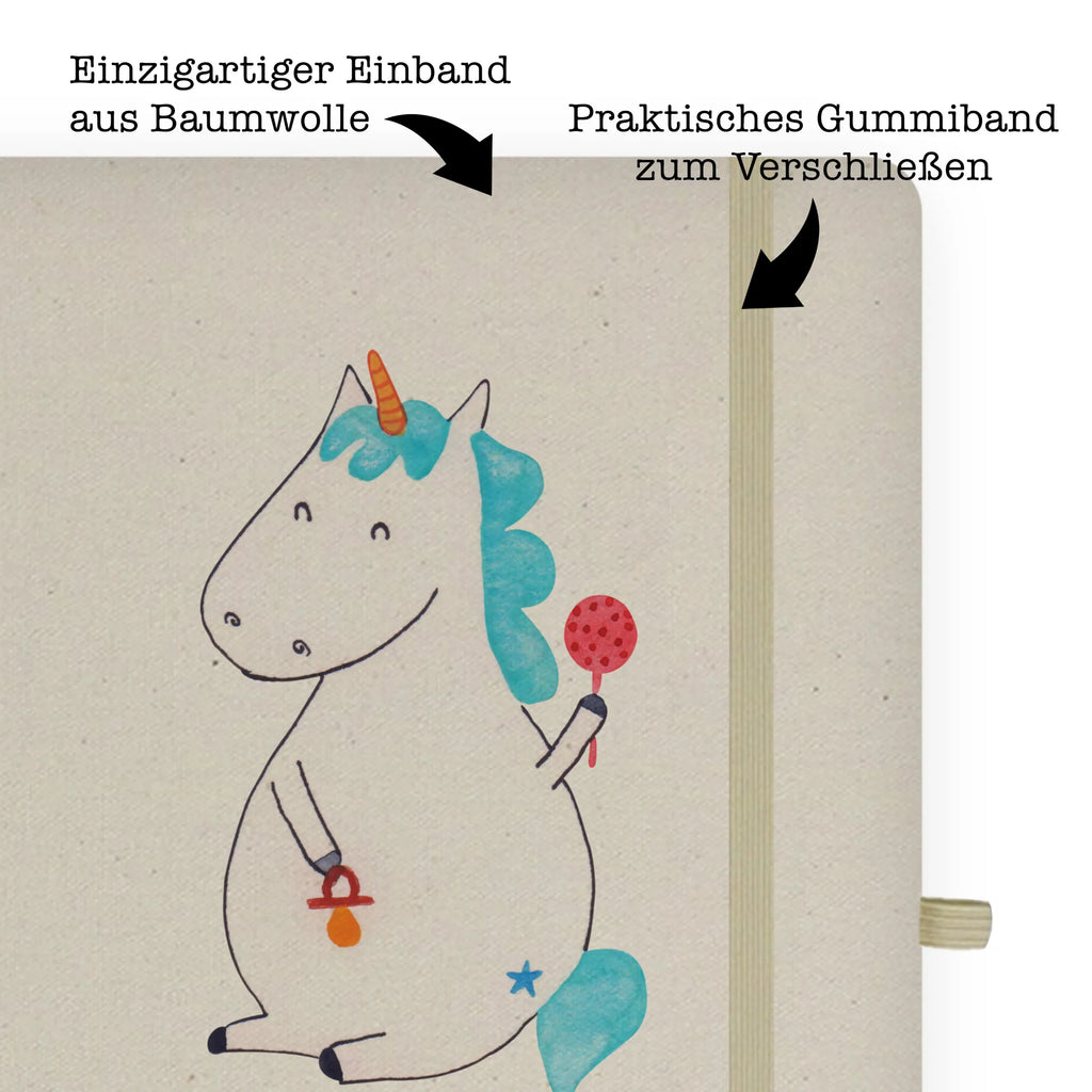 Baumwoll Notizbuch Einhorn Baby Notizen, Eintragebuch, Tagebuch, Notizblock, Adressbuch, Journal, Kladde, Skizzenbuch, Notizheft, Schreibbuch, Schreibheft, Einhorn, Einhörner, Einhorn Deko, Unicorn, Mutter, Geburt, Geburtstag, erstes Kind, Baby, Babyglück, Nachwuchs, Eltern, Party, Kind, Schnuller