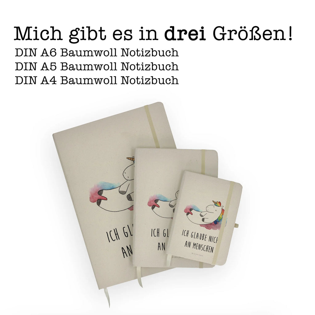 Baumwoll Notizbuch Einhorn Wolke 7 Notizen, Eintragebuch, Tagebuch, Notizblock, Adressbuch, Journal, Kladde, Skizzenbuch, Notizheft, Schreibbuch, Schreibheft, Einhorn, Einhörner, Einhorn Deko, Pegasus, Unicorn, verliebt, Menschen, witzig, lustig, Geschenk, Glaube, Realität, Lächeln