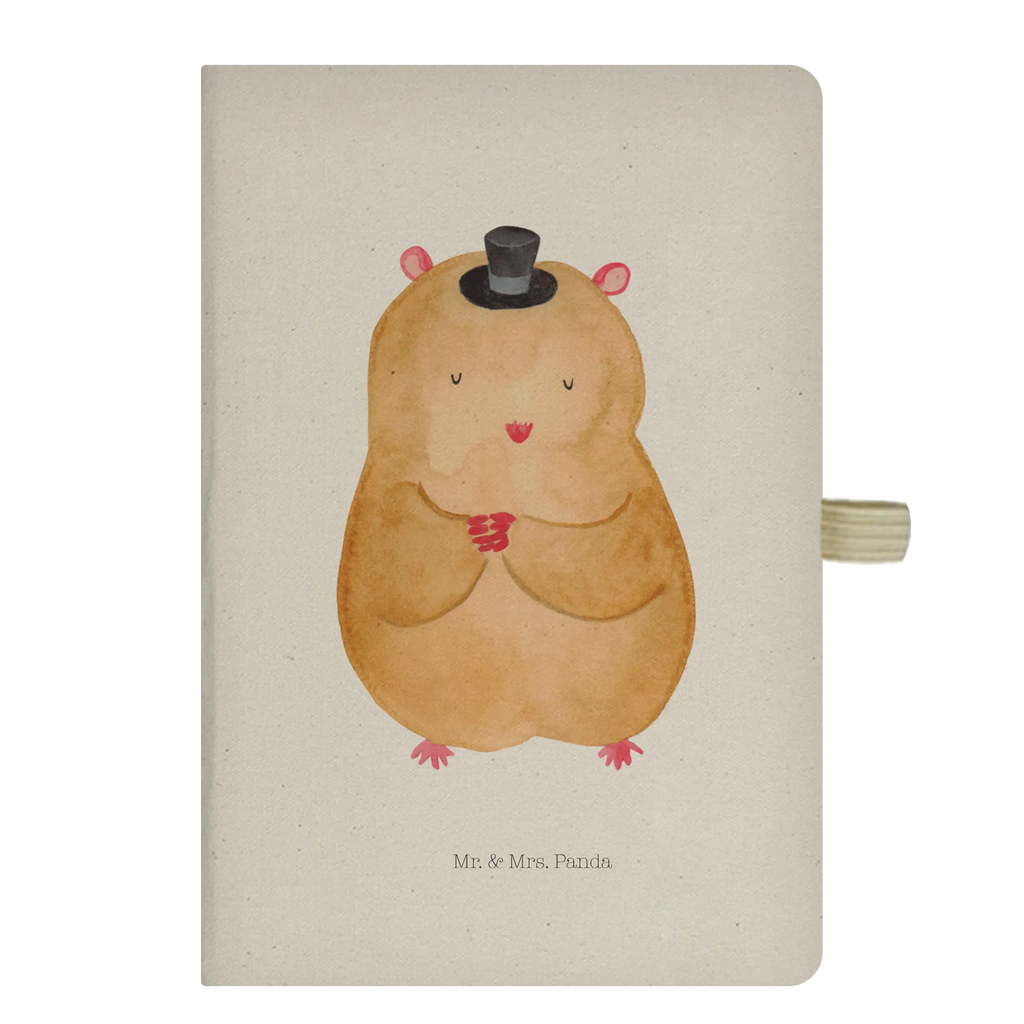 Baumwoll Notizbuch Hamster mit Hut Notizen, Eintragebuch, Tagebuch, Notizblock, Adressbuch, Journal, Kladde, Skizzenbuch, Notizheft, Schreibbuch, Schreibheft, Tiermotive, Gute Laune, lustige Sprüche, Tiere, Hamster, Hut, Magier, Zylinder, Zwerghamster, Zauberer