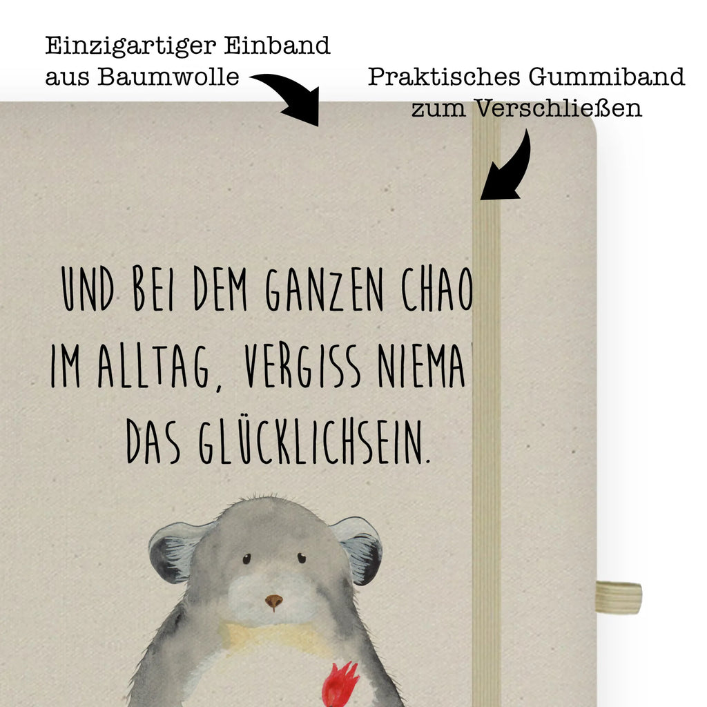 Baumwoll Notizbuch Chinchilla Blume Notizen, Eintragebuch, Tagebuch, Notizblock, Adressbuch, Journal, Kladde, Skizzenbuch, Notizheft, Schreibbuch, Schreibheft, Tiermotive, Gute Laune, lustige Sprüche, Tiere, Chinchilla, Chinchillas, Liebeskummer, Kummer, Depressionen, traurig sein, Chaos, Glücklichsein, Büro, Büroalltag