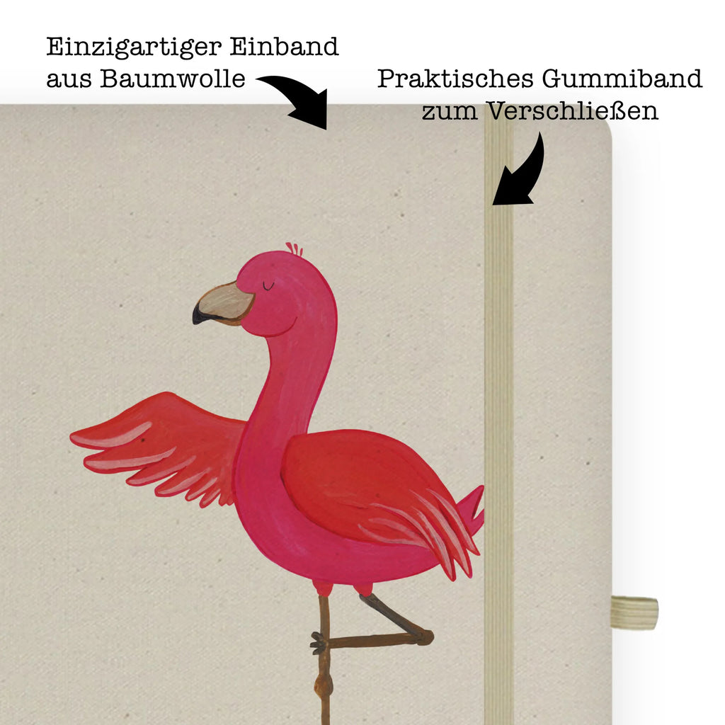 Baumwoll Notizbuch Flamingo Yoga Notizen, Eintragebuch, Tagebuch, Notizblock, Adressbuch, Journal, Kladde, Skizzenbuch, Notizheft, Schreibbuch, Schreibheft, Flamingo, Vogel, Yoga, Namaste, Achtsamkeit, Yoga-Übung, Entspannung, Ärger, Aufregen, Tiefenentspannung