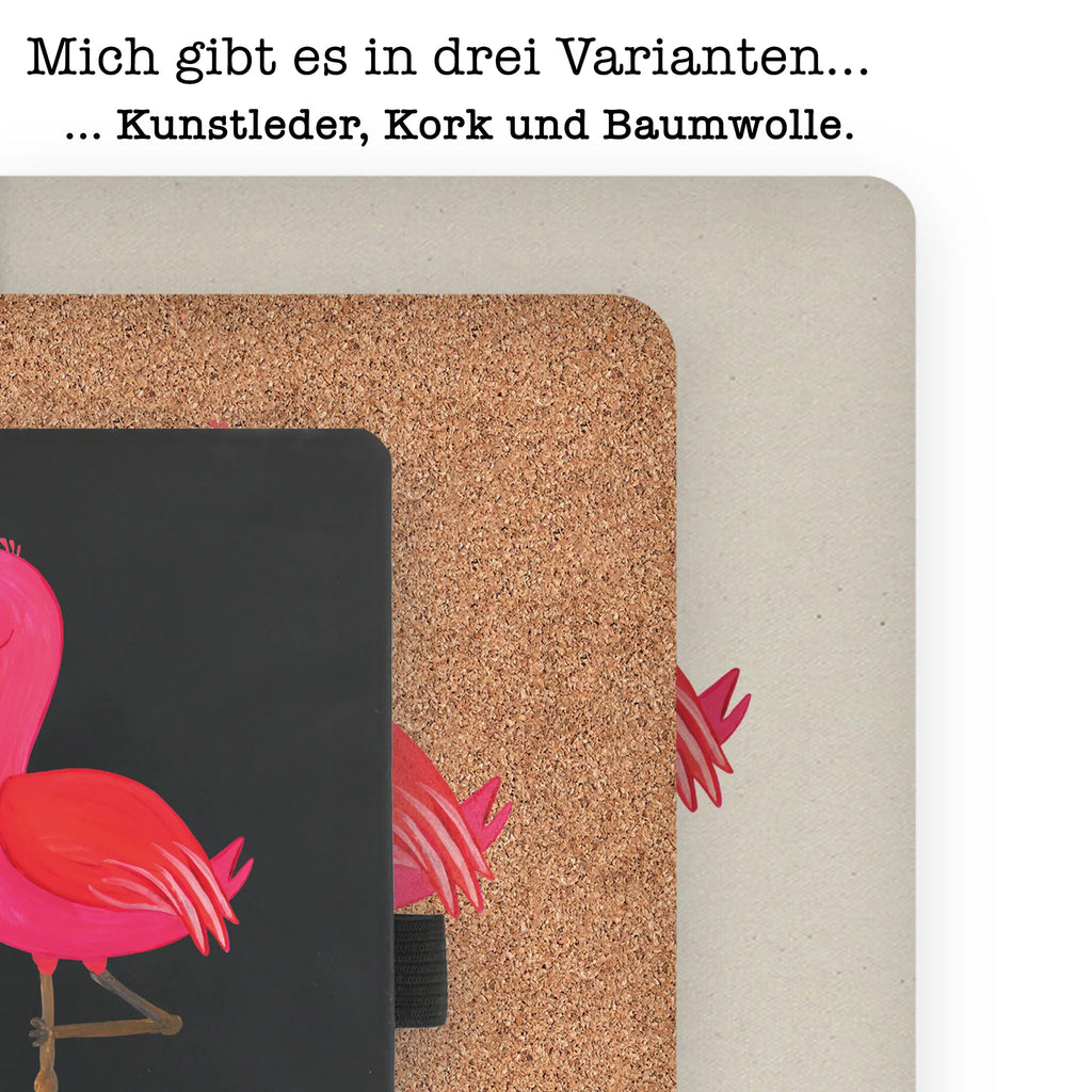 Baumwoll Notizbuch Flamingo Yoga Notizen, Eintragebuch, Tagebuch, Notizblock, Adressbuch, Journal, Kladde, Skizzenbuch, Notizheft, Schreibbuch, Schreibheft, Flamingo, Vogel, Yoga, Namaste, Achtsamkeit, Yoga-Übung, Entspannung, Ärger, Aufregen, Tiefenentspannung