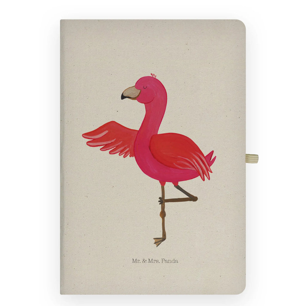 Baumwoll Notizbuch Flamingo Yoga Notizen, Eintragebuch, Tagebuch, Notizblock, Adressbuch, Journal, Kladde, Skizzenbuch, Notizheft, Schreibbuch, Schreibheft, Flamingo, Vogel, Yoga, Namaste, Achtsamkeit, Yoga-Übung, Entspannung, Ärger, Aufregen, Tiefenentspannung