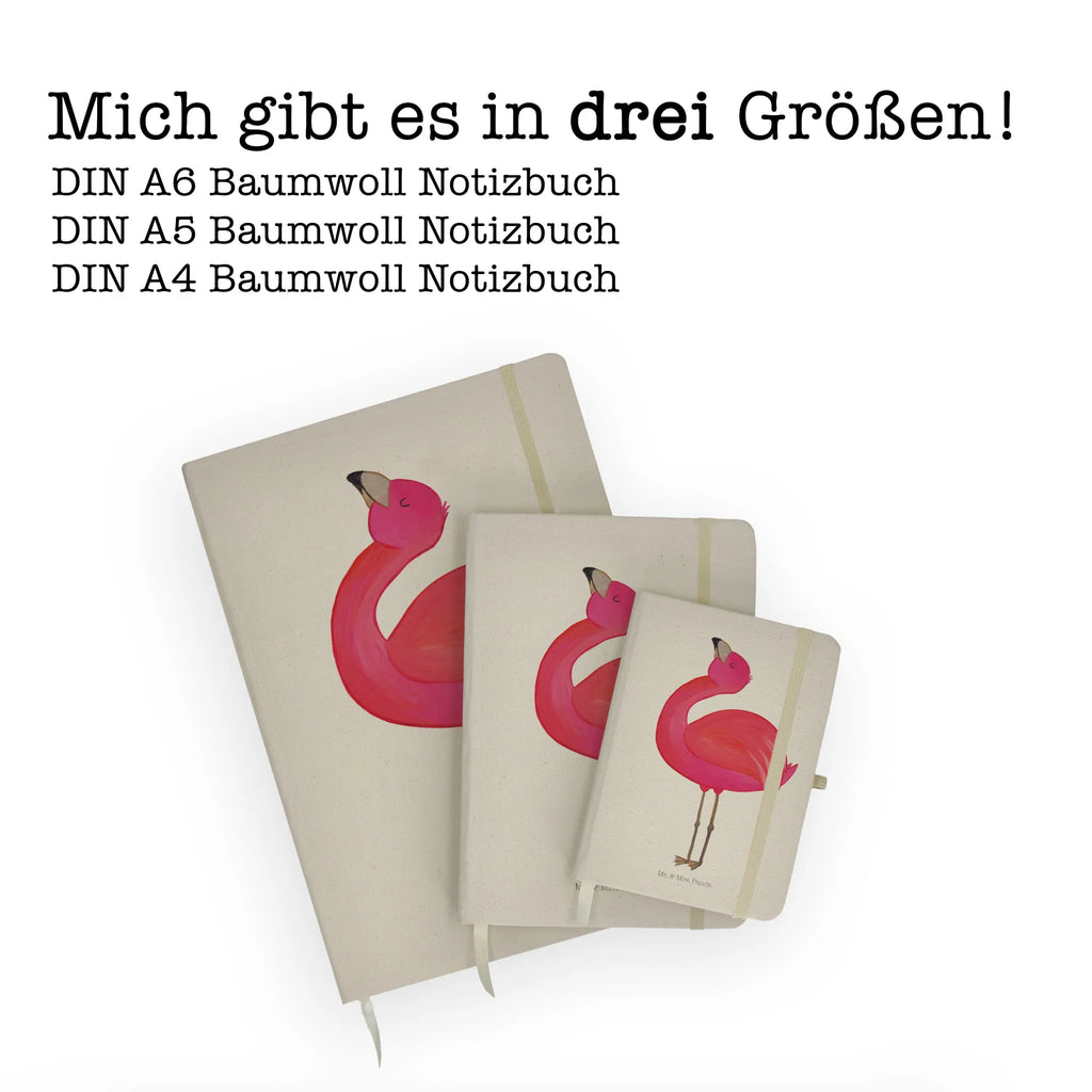 Baumwoll Notizbuch Flamingo stolz Notizen, Eintragebuch, Tagebuch, Notizblock, Adressbuch, Journal, Kladde, Skizzenbuch, Notizheft, Schreibbuch, Schreibheft, Flamingo, stolz, Freude, Selbstliebe, Selbstakzeptanz, Freundin, beste Freundin, Tochter, Mama, Schwester