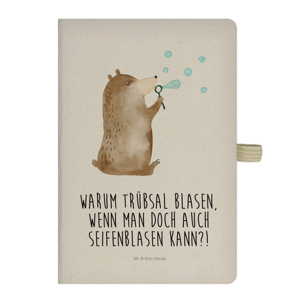 Baumwoll Notizbuch Bär Seifenblasen Notizen, Eintragebuch, Tagebuch, Notizblock, Adressbuch, Journal, Kladde, Skizzenbuch, Notizheft, Schreibbuch, Schreibheft, Bär, Teddy, Teddybär, Seifenblasen Bär Lustig Sein Glücklich Traurig Happy