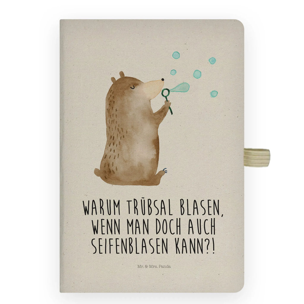 Baumwoll Notizbuch Bär Seifenblasen Notizen, Eintragebuch, Tagebuch, Notizblock, Adressbuch, Journal, Kladde, Skizzenbuch, Notizheft, Schreibbuch, Schreibheft, Bär, Teddy, Teddybär, Seifenblasen Bär Lustig Sein Glücklich Traurig Happy