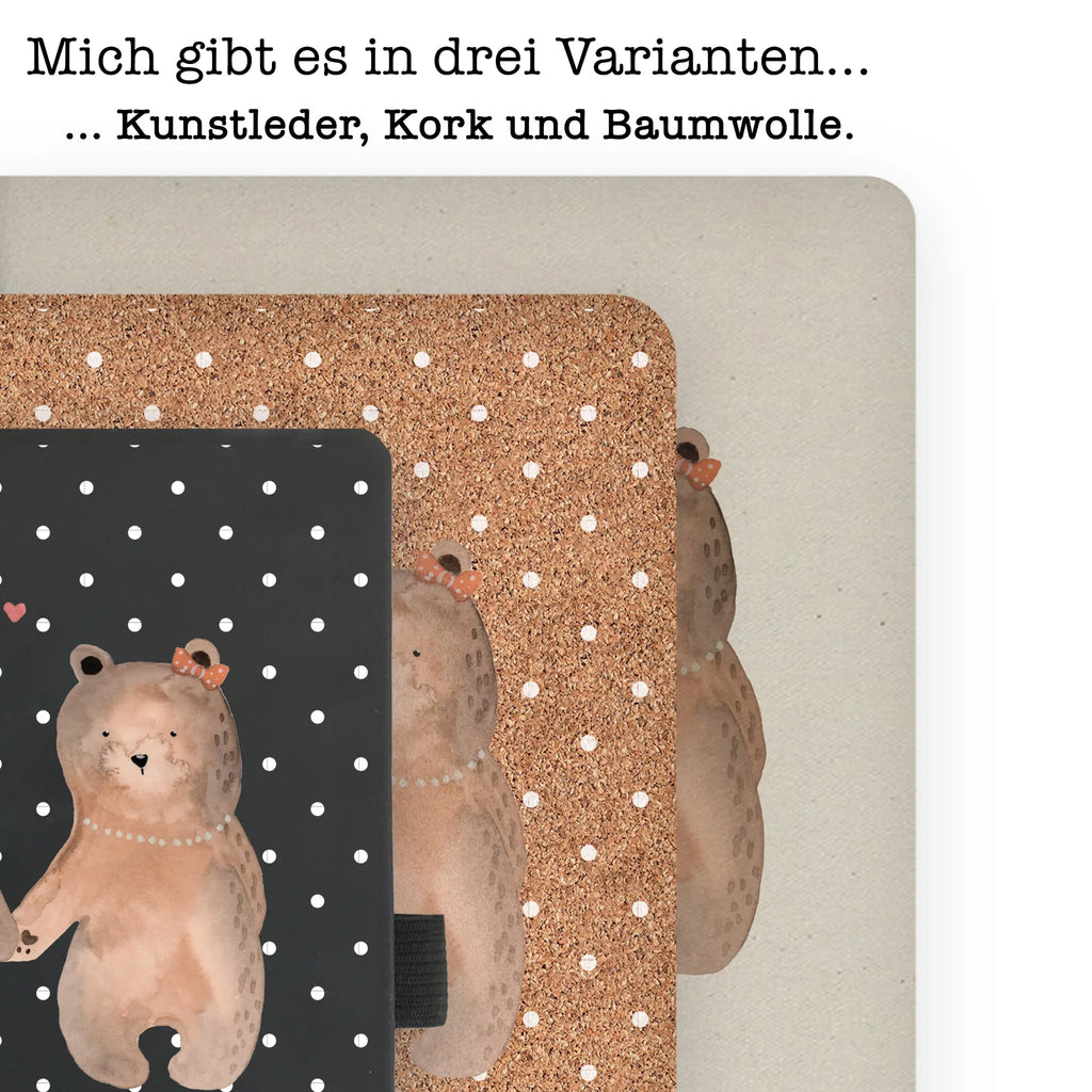 Baumwoll Notizbuch Bär Freundin Notizen, Eintragebuch, Tagebuch, Notizblock, Adressbuch, Journal, Kladde, Skizzenbuch, Notizheft, Schreibbuch, Schreibheft, Bär, Teddy, Teddybär, Bär Freundin Beste Freund Liebe Liebesbeweis Verliebt Kumpel Kumpeliene