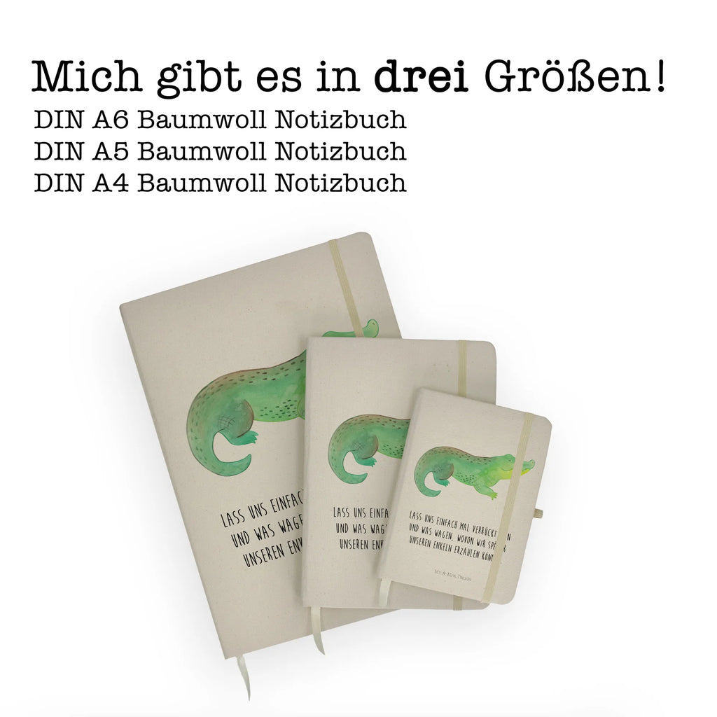 Baumwoll Notizbuch Krokodil Notizen, Eintragebuch, Tagebuch, Notizblock, Adressbuch, Journal, Kladde, Skizzenbuch, Notizheft, Schreibbuch, Schreibheft, Meerestiere, Meer, Urlaub, Krokodil, Krokodile, verrückt sein, spontan sein, Abenteuerlust, Reiselust, Freundin, beste Freundin, Lieblingsmensch