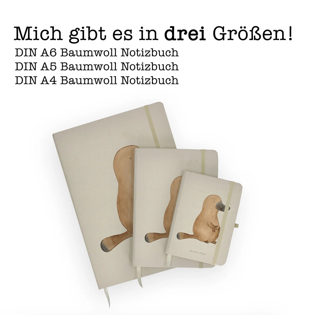 Baumwoll Notizbuch Schnabeltier mutig Notizen, Eintragebuch, Tagebuch, Notizblock, Adressbuch, Journal, Kladde, Skizzenbuch, Notizheft, Schreibbuch, Schreibheft, Meerestiere, Meer, Urlaub, Schnabeltier, Mut, mutig, Lebensweisheit, Schnabeltiere, Motivation, Training, Büro, Arbeit, Neuanfang, Neustart, Weltreise, Raodtrip