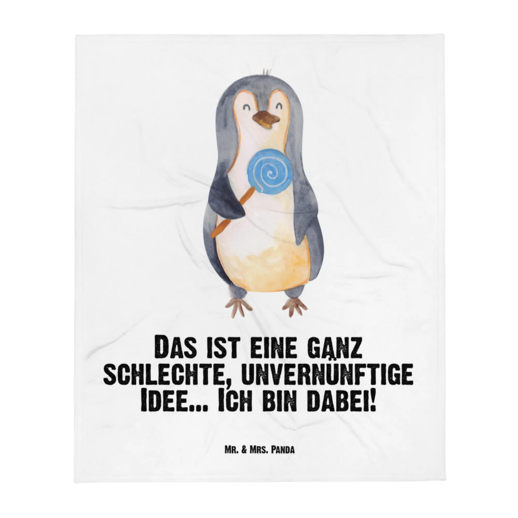 Babydecke Pinguin Lolli Babydecke, Babygeschenk, Geschenk Geburt, Babyecke Kuscheldecke, Krabbeldecke, Pinguin, Pinguine, Lolli, Süßigkeiten, Blödsinn, Spruch, Rebell, Gauner, Ganove, Rabauke